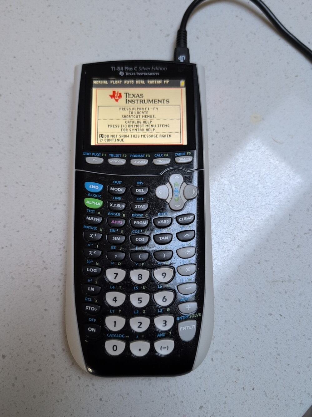 Texas Instruments TI-84 Plus C Silver Edition Graphing Calculator K-0413A White